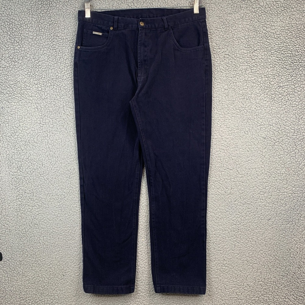 Peter Christian Mens Navy Blue Corduroy Pants Size 36x30 Cotton Vintage